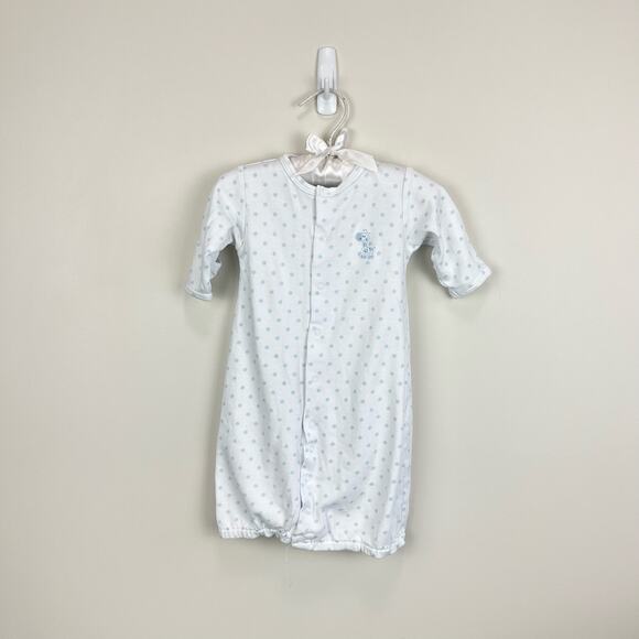 Kissy Kissy Blue Polka Dot Giraffe Converter Sleep Gown Small - Picture 1 of 10
